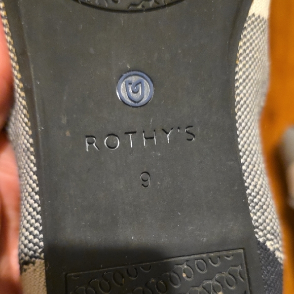Rothy's Black and Gray Patterned Flats - Picture 2 of 3